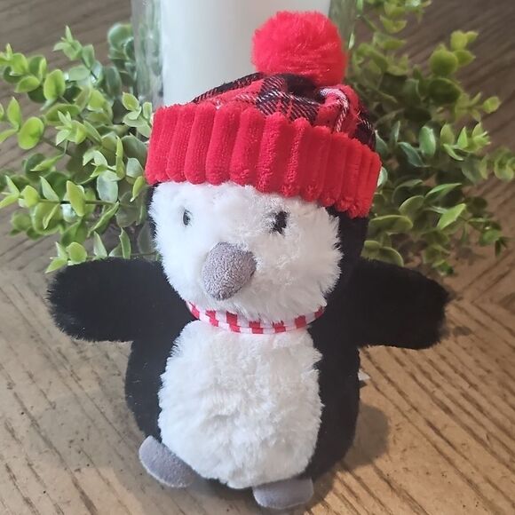 Cute Penguin Plush with Red Hat - Picture 4 of 4